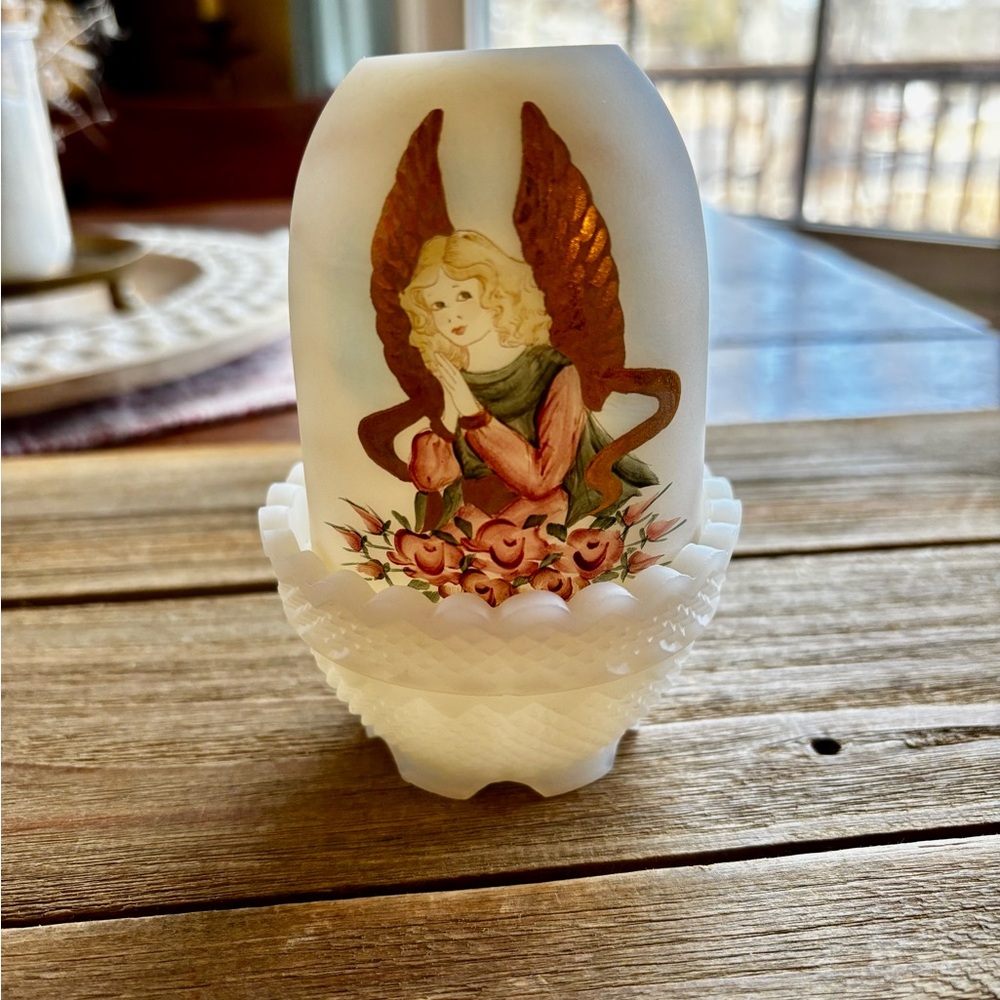 Fenton Angel Fairy Lamp